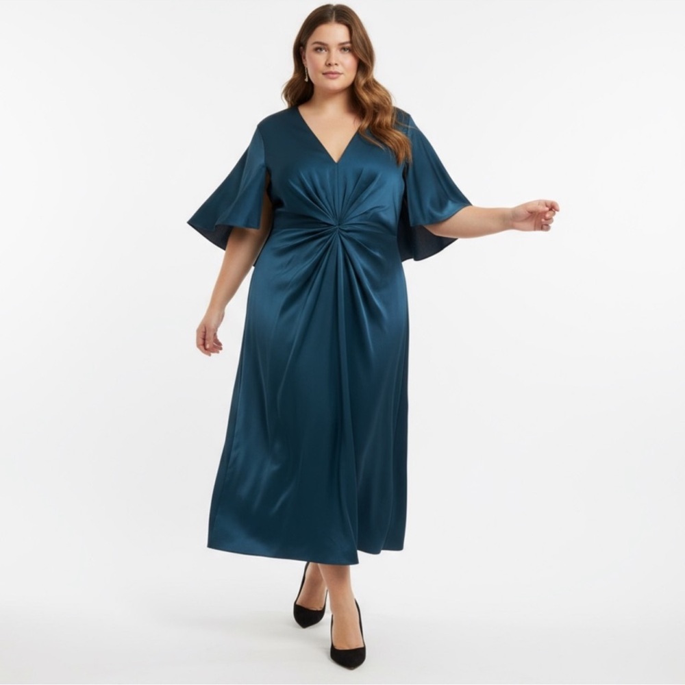 Halston Heritage Teal Dress